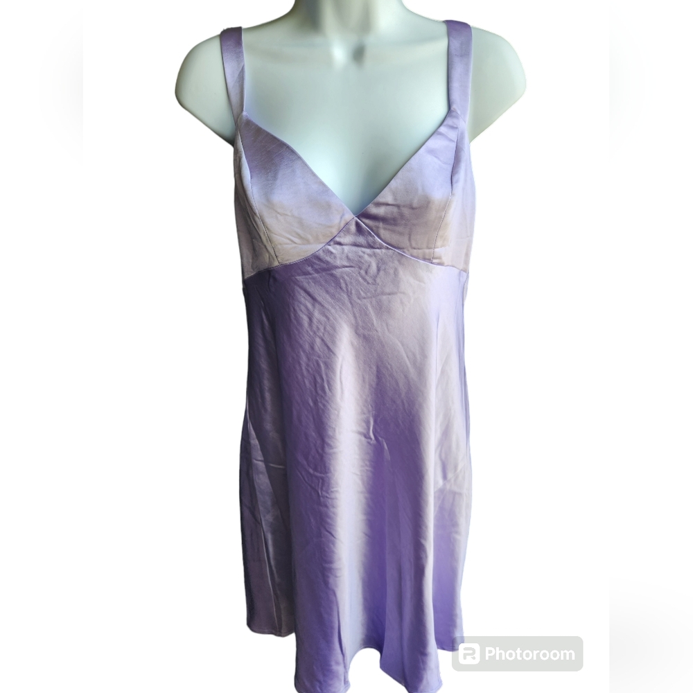 NWT Princess Polly Star Shining Purple Satin Mini Dress Size 12